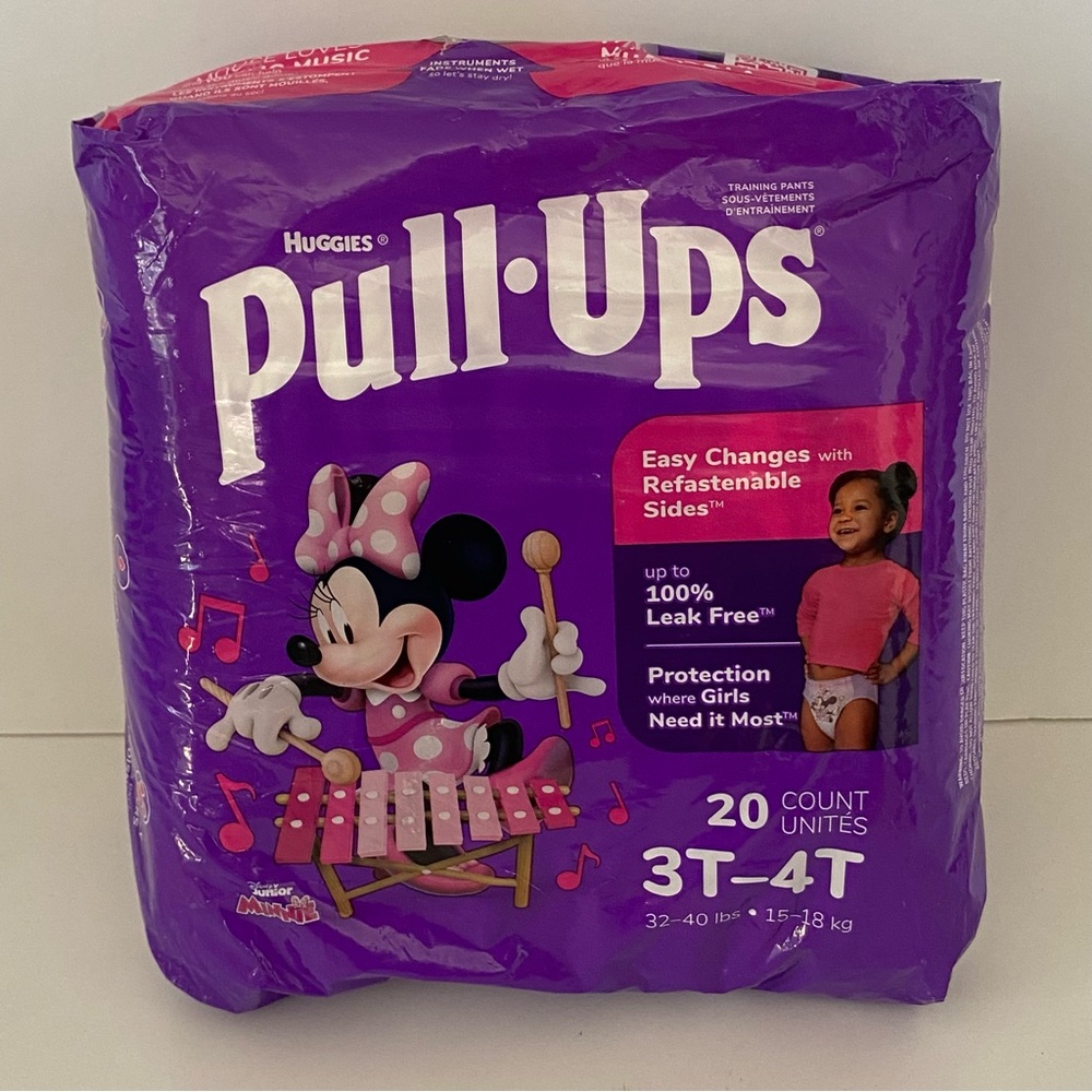 Sealed Huggies Pull Ups 3T 4T New Minnie Mouse Disney Girls 20 Count 32-40 Lbs